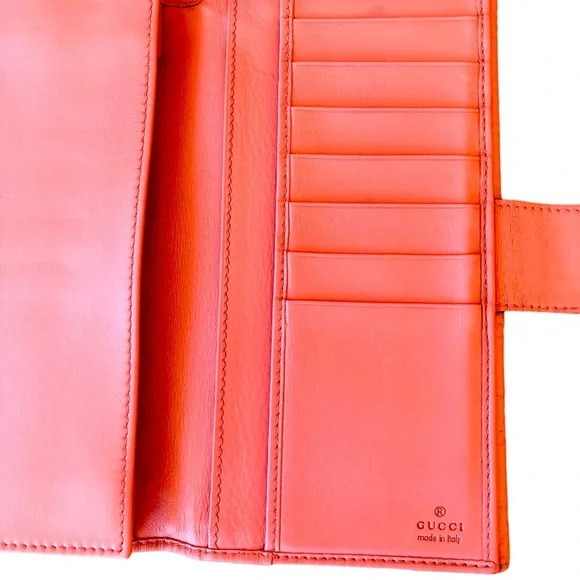 👛Gucci Soft Pink Goldtone Heart Snap Wallet with box Multi-Host Pick Gorgeous!!! - Picture 6 of 17